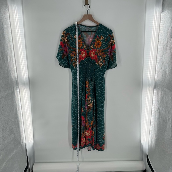 Bl^nk London x Anthropologie The Tatiana Kaftan Boho Blue Red One Size Blank - Picture 10 of 11